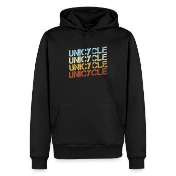 Rétro monocycle - Sweat à capuche Premium bio Homme - noir - Devant - Nico (187cm)