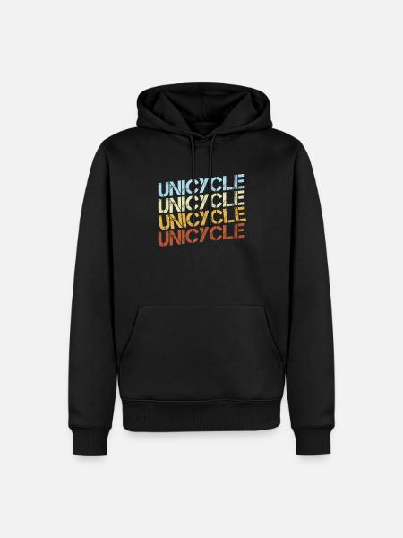 Rétro monocycle - Sweat à capuche Premium bio Homme - noir