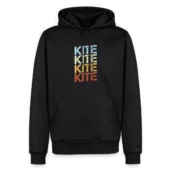 Cerf-volant rétro - Sweat à capuche Premium bio Homme - noir - Devant - Nico (187cm)