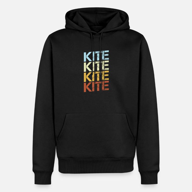 Cerf-volant rétro - Sweat à capuche Premium bio Homme - noir