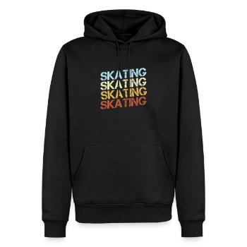 Skating Retro - Männer Premium Bio Hoodie - Schwarz - Vorne - Nico (187cm)