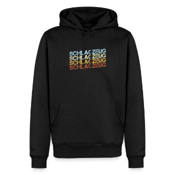 Schlagzeug Retro - Männer Premium Bio Hoodie - Schwarz - Vorne - Nico (187cm)