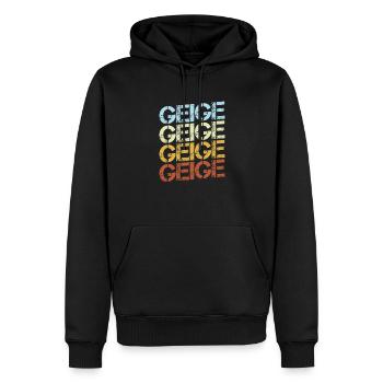 Geige Retro - Männer Premium Bio Hoodie - Schwarz - Vorne - Nico (187cm)