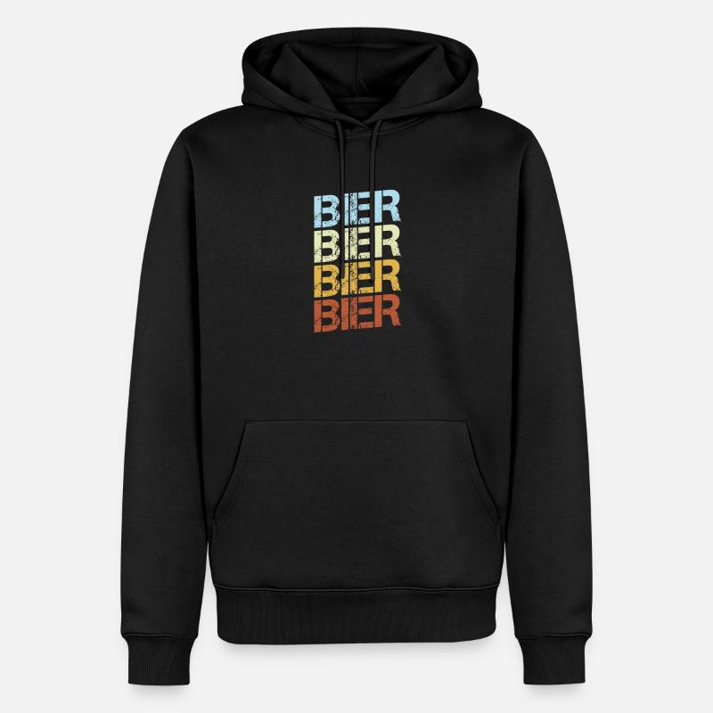 Bière Rétro - Sweat à capuche Premium bio Homme - noir