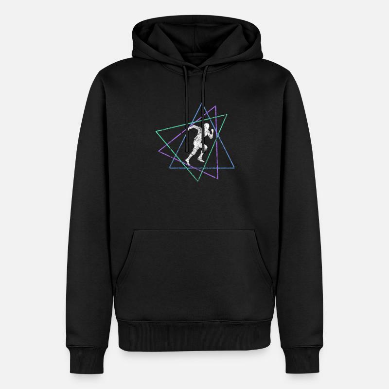 Joggen - Männer Premium Bio Hoodie - Schwarz