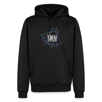 Danser - Sweat à capuche Premium bio Homme - noir - Devant - Nico (187cm)