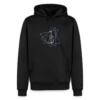 Geige - Männer Premium Bio Hoodie - Schwarz - Vorne - Nico (187cm)