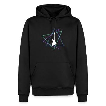 Rock - Männer Premium Bio Hoodie - Schwarz - Vorne - Nico (187cm)