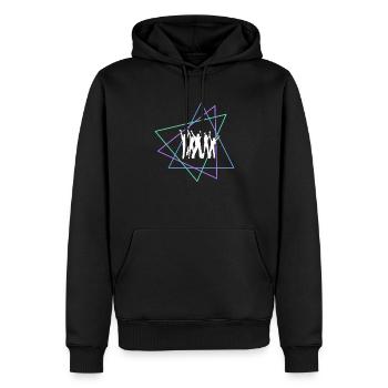 Danser - Sweat à capuche Premium bio Homme - noir - Devant - Nico (187cm)