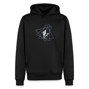 Kite - Männer Premium Bio Hoodie - Schwarz - Vorne - Nico (187cm)
