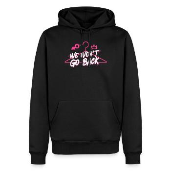 Feminist We Won't Go Back - Männer Premium Bio Hoodie - Schwarz - Vorne - Nico (187cm)