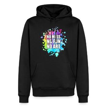 Peintre Toile Liquide Peinture Art Peinture - Sweat à capuche Premium bio Homme - noir - Devant - Nico (187cm)