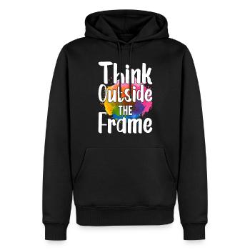 Peintre Toile Liquide Peinture Art Peinture - Sweat à capuche Premium bio Homme - noir - Devant - Nico (187cm)
