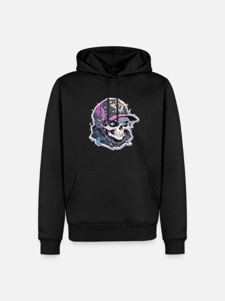 Totenkopf - Männer Premium Bio Hoodie - Schwarz