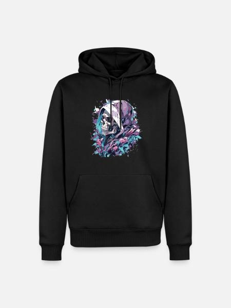 Totenkopf - Männer Premium Bio Hoodie - Schwarz