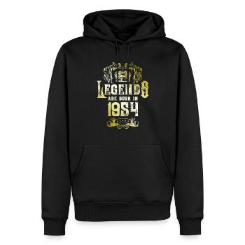 1954 legends geburtstag - Männer Premium Bio Hoodie - Schwarz - Vorne - Nico (187cm)