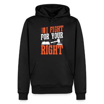 Avocat Battez-vous pour votre droit Avocat Avocat - Sweat à capuche Premium bio Homme - noir - Devant - Nico (187cm)