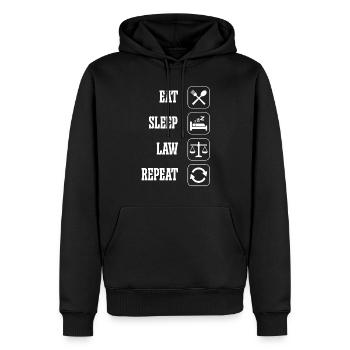 Avocat Manger Dormir Droit Répéter Avocat Avocat - Sweat à capuche Premium bio Homme - noir - Devant - Nico (187cm)