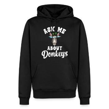Donkey Lover Gifts - Männer Premium Bio Hoodie - Schwarz - Vorne - Nico (187cm)