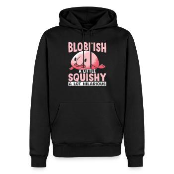 Blobfish Little Squishy Blobfishes Owner - Men’s Premium Organic Hoodie - black - Front - Nico (187cm)