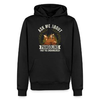 Fragen Sie Mich Nach Pangolins Owner Pangolin - Männer Premium Bio Hoodie - Schwarz - Vorne - Nico (187cm)