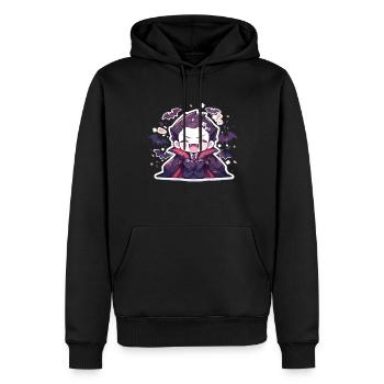 Vampir - Männer Premium Bio Hoodie - Schwarz - Vorne - Nico (187cm)