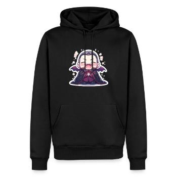 Vampir - Männer Premium Bio Hoodie - Schwarz - Vorne - Nico (187cm)