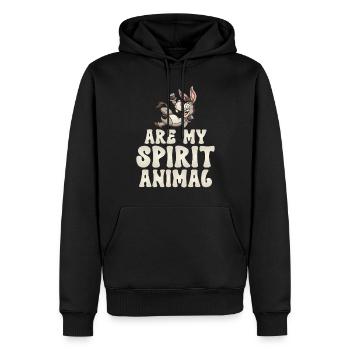 Cadeaux d’amoureux de l’âne - Sweat à capuche Premium bio Homme - noir - Devant - Nico (187cm)