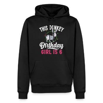 Cadeaux d’amoureux de l’âne - Sweat à capuche Premium bio Homme - noir - Devant - Nico (187cm)