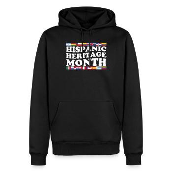 Mois du patrimoine hispanique Drôle d’espagnol hispanique - Sweat à capuche Premium bio Homme - noir - Devant - Nico (187cm)