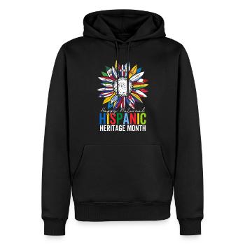 Nationaler Monat des hispanischen Kulturerbes Latino-Sonnenblume - Männer Premium Bio Hoodie - Schwarz - Vorne - Nico (187cm)