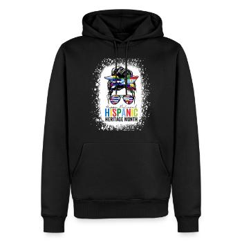 National Hispanic Heritage Month Latino Unordentliches Brötchen - Männer Premium Bio Hoodie - Schwarz - Vorne - Nico (187cm)