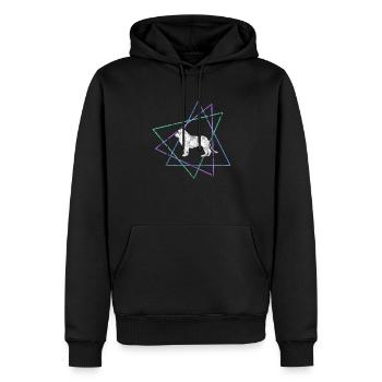 Löwe - Männer Premium Bio Hoodie - Schwarz - Vorne - Nico (187cm)