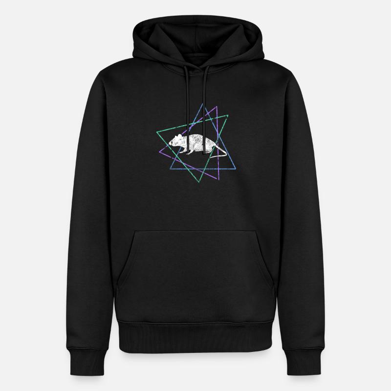 Maus - Männer Premium Bio Hoodie - Schwarz