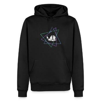 Escargot - Sweat à capuche Premium bio Homme - noir - Devant - Nico (187cm)