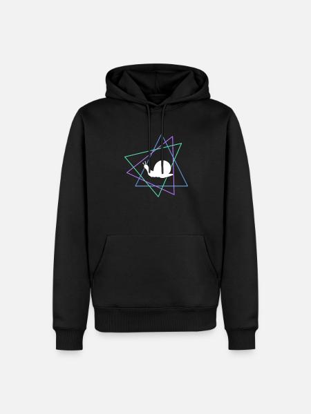 Escargot - Sweat à capuche Premium bio Homme - noir