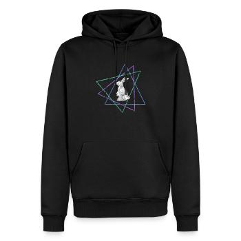Lièvre - Sweat à capuche Premium bio Homme - noir - Devant - Nico (187cm)