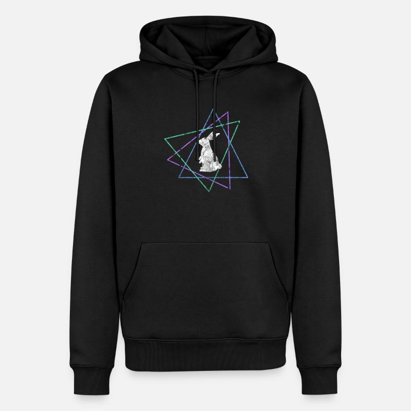 Lièvre - Sweat à capuche Premium bio Homme - noir