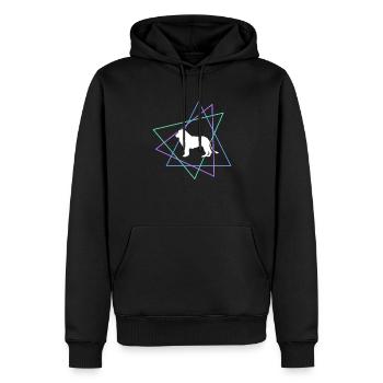 Löwe - Männer Premium Bio Hoodie - Schwarz - Vorne - Nico (187cm)