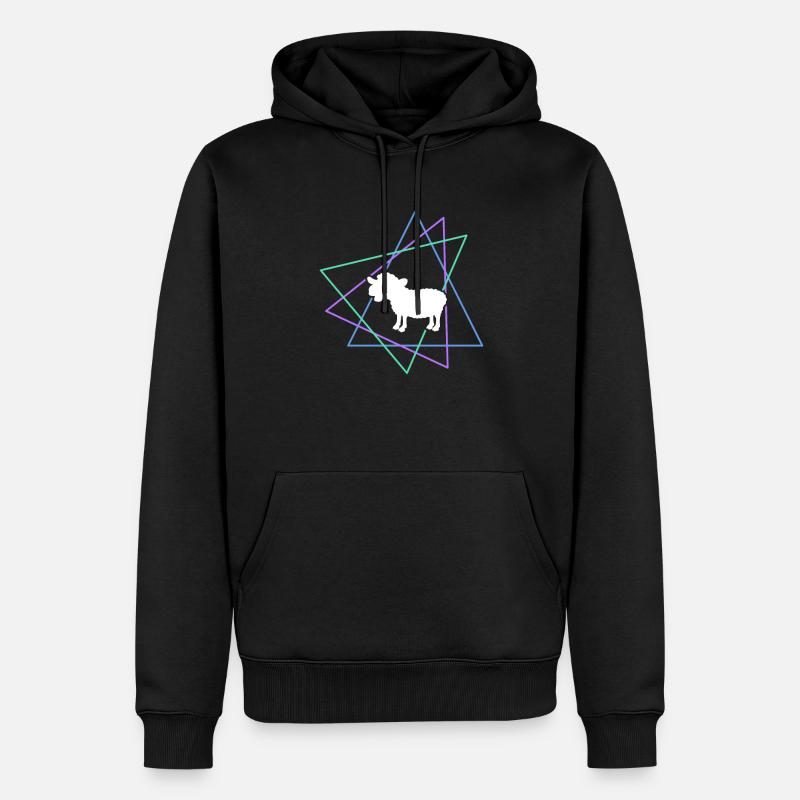 Schaf - Männer Premium Bio Hoodie - Schwarz