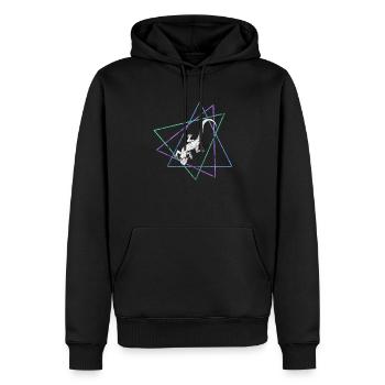 Eidechse - Männer Premium Bio Hoodie - Schwarz - Vorne - Nico (187cm)