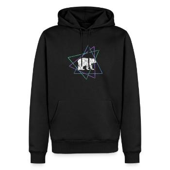 Ours - Sweat à capuche Premium bio Homme - noir - Devant - Nico (187cm)