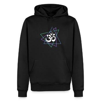 Meditation - Männer Premium Bio Hoodie - Schwarz - Vorne - Nico (187cm)