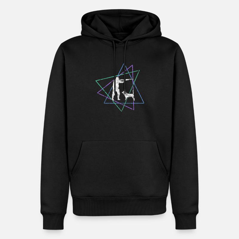 Chasser - Sweat à capuche Premium bio Homme - noir