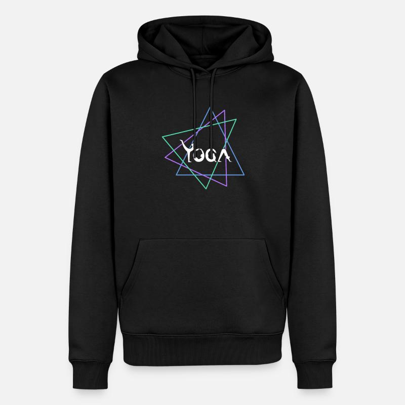 Yoga - Sweat à capuche Premium bio Homme - noir