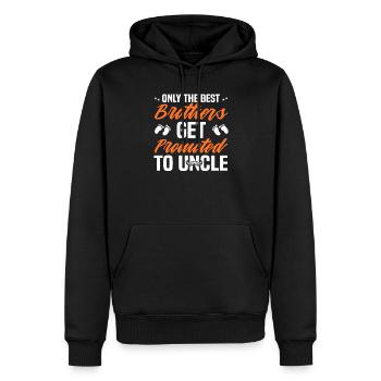 Seuls les Best Brothers sont promus oncle - Sweat à capuche Premium bio Homme - noir - Devant - Nico (187cm)