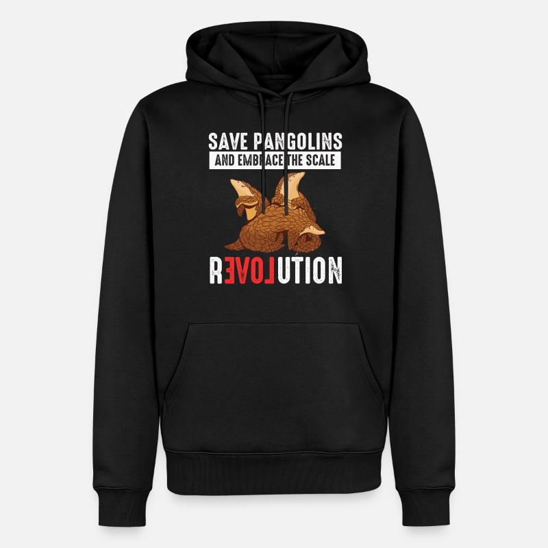 Scale Revolution Pangolins Lover Pangolin - Sweat à capuche Premium bio Homme - noir