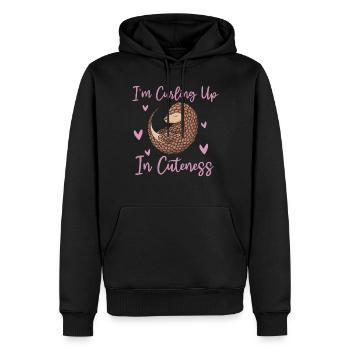 Se pelotonner dans des pangolins mignons - Sweat à capuche Premium bio Homme - noir - Devant - Nico (187cm)