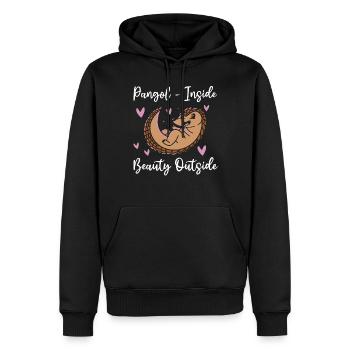 Pangol-inside Pangolins Liebhaber Pangolin - Männer Premium Bio Hoodie - Schwarz - Vorne - Nico (187cm)