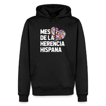 Mes de la Herencia Hispana drôle hispanique - Sweat à capuche Premium bio Homme - noir - Devant - Nico (187cm)